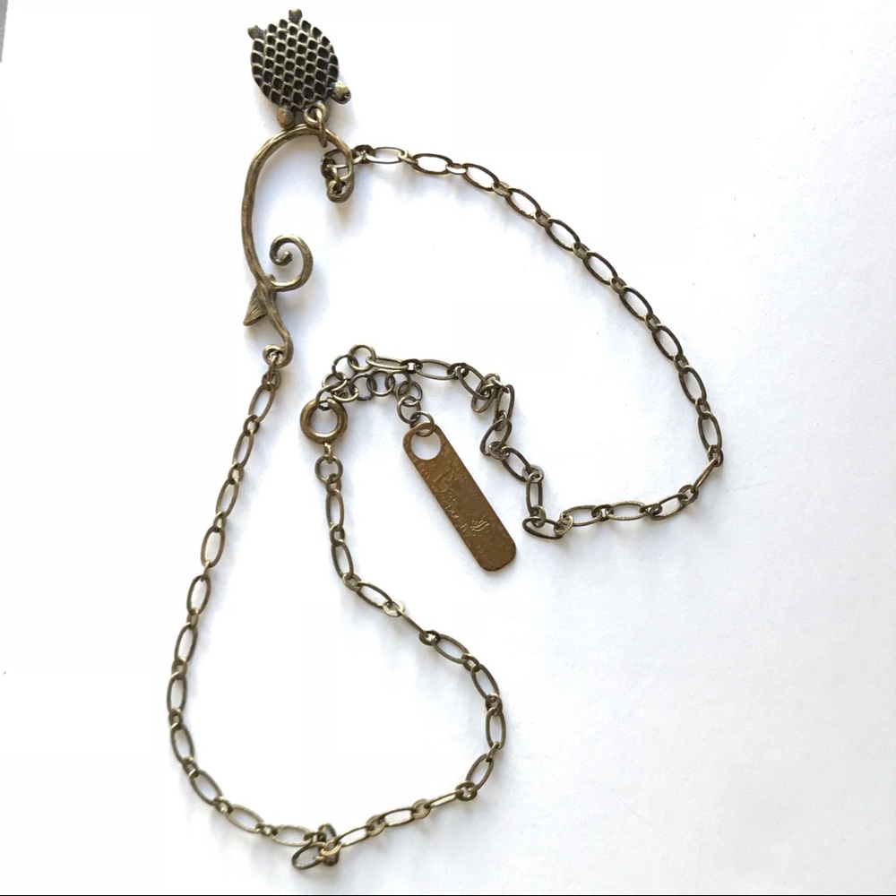 Perch Owl Tree Branch Necklace Bronze Tone - Picture 4 of 6